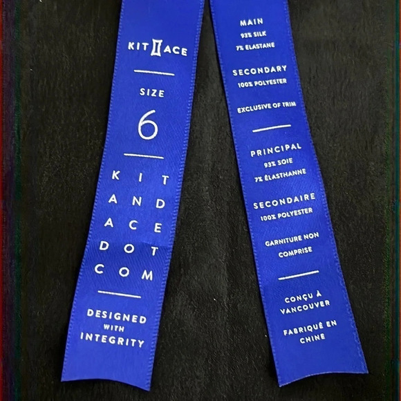 Kit and Ace Easy Breezy Washable Silk Stretch Skirt in Black - Size 6 - Picture 7 of 8